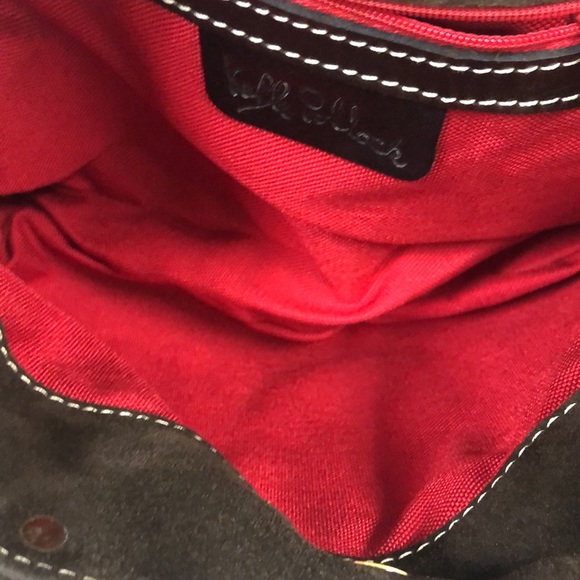 VTG Kelle Pollock Chocolate Suede Shoulder Bag - Picture 4 of 14